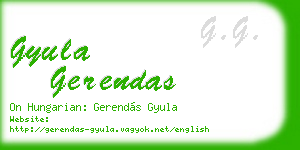 gyula gerendas business card